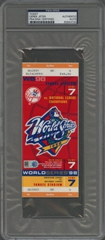1998 Derek Jeter Autographed World Series Game 7 Ticket (PSA/DNA)